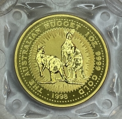 Золотая монета 100 долларов "Кенгуру" 1998 год, Австралия, 31,1 г., Au 9999